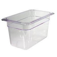 BACINELLA IN POLICARBONATO GN 1/4 dimensioni 26,5x16,2 altezza 200 capacità 5,6 lt
